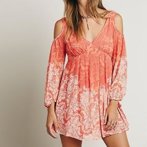 Free People Peachy Orange Princess Dress